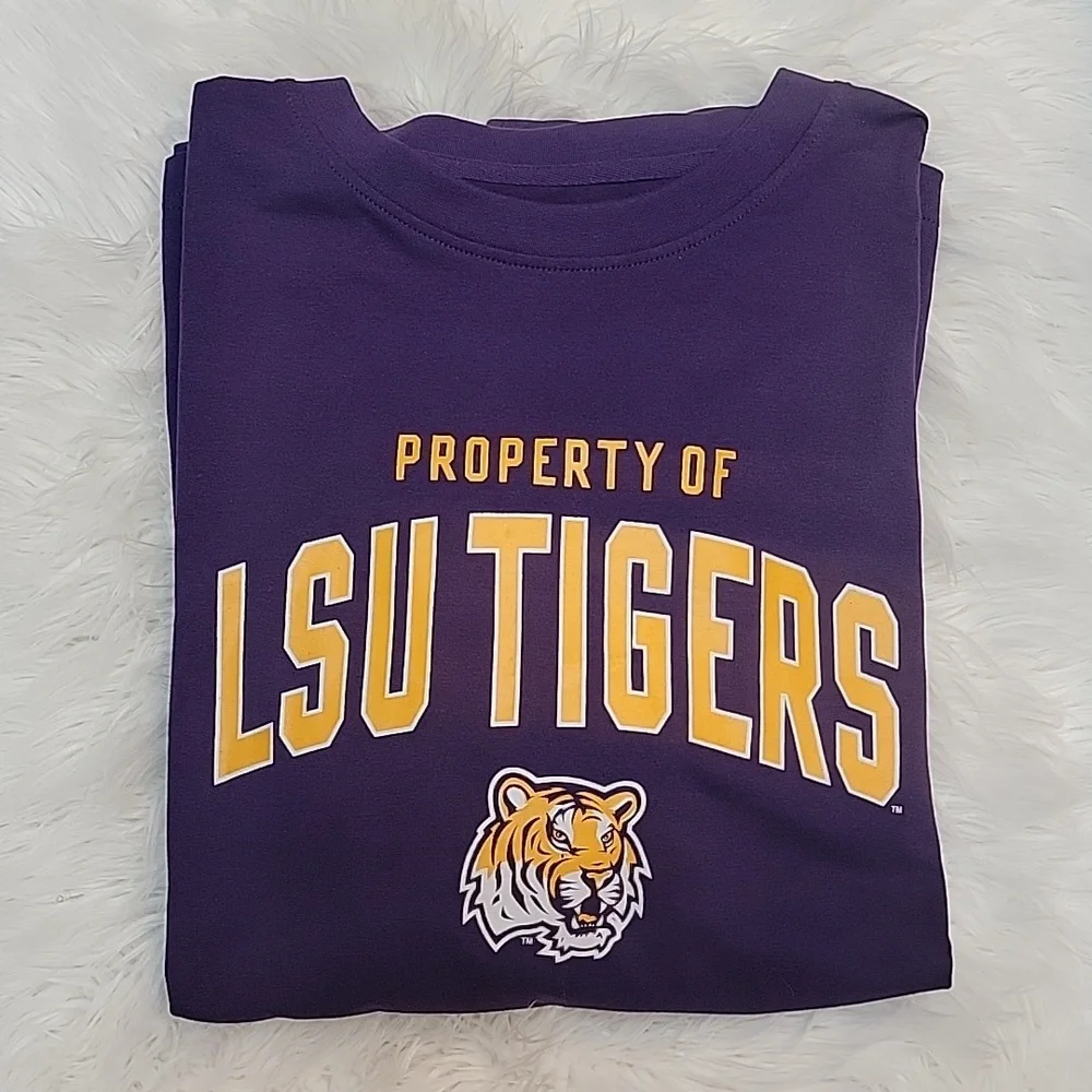 LSU Tigers Long Sleeve Jersey Style T Shirt - Picture 5 of 9